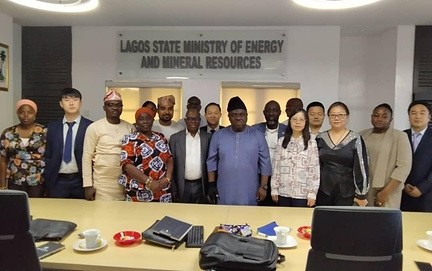 The delegation received at the Lagos State Ministry of Energy and Mineral Resources